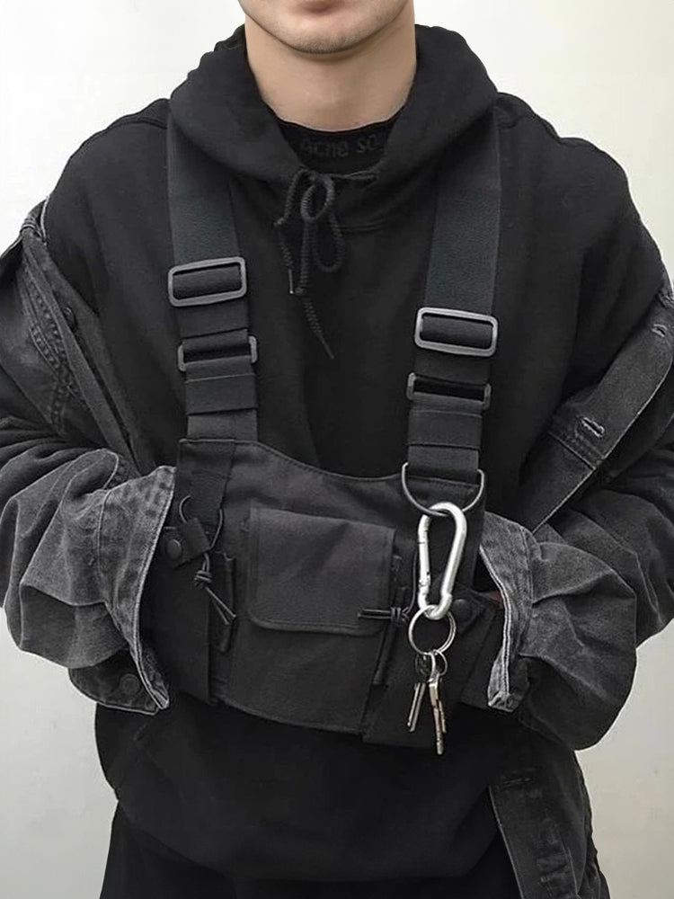 Techwear chest rig noir