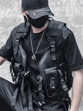 Tactical vest with holster