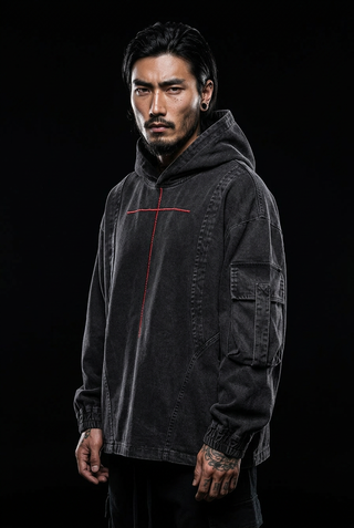 Japanese techwear hoodie