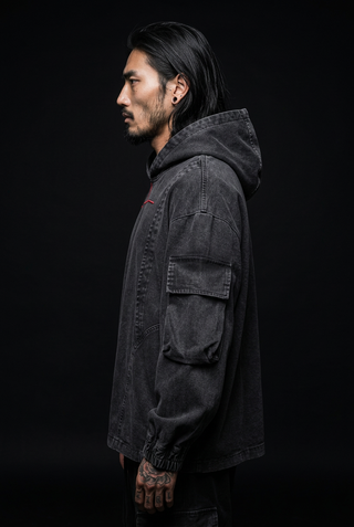 Japanese techwear hoodie
