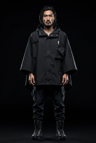 Techwear rain jacket