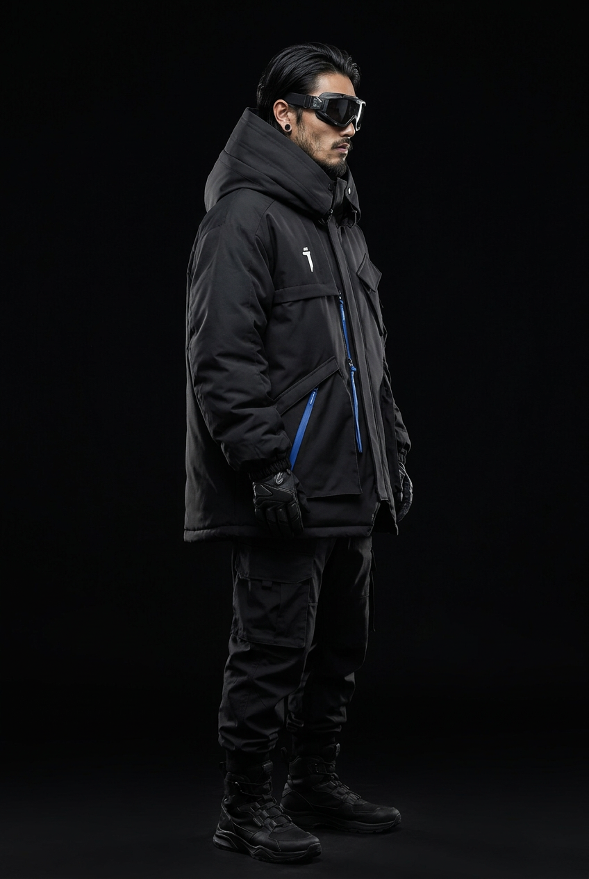 Techwear winter jacket