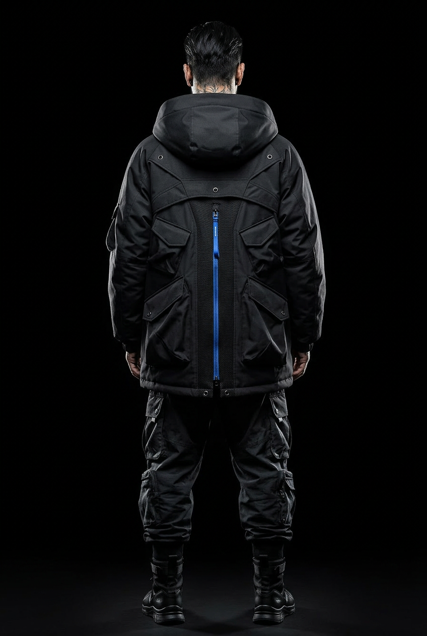 Techwear winter jacket