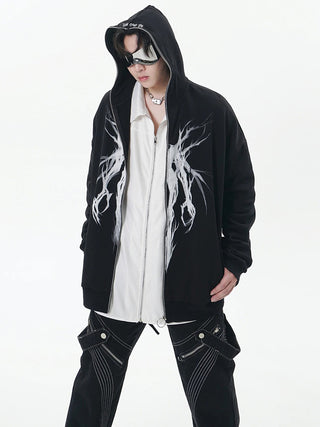 Full zip noir techwear