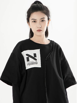 Tee shirt noir imprime